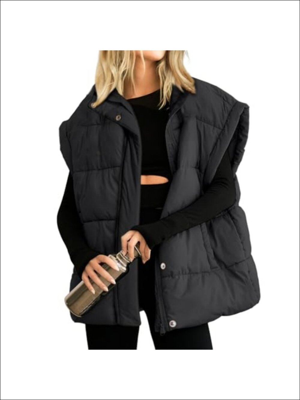Women's Lightweight Puffer Vest Zip Up Sleeveless Warm Winter Jacket
